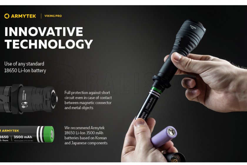 Latarka Armytek Viking PRO SET zimne światło 21