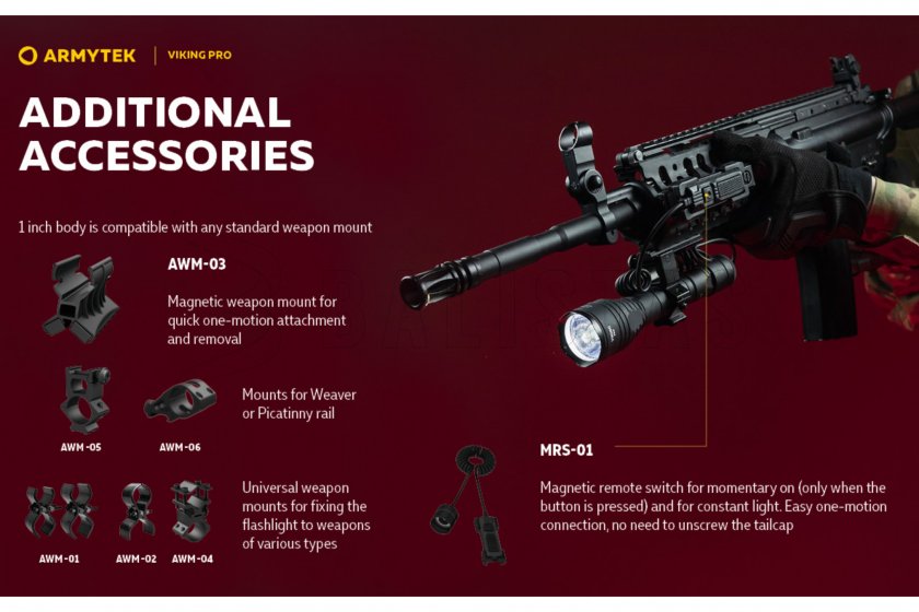 Latarka Armytek Viking PRO SET zimne światło 27
