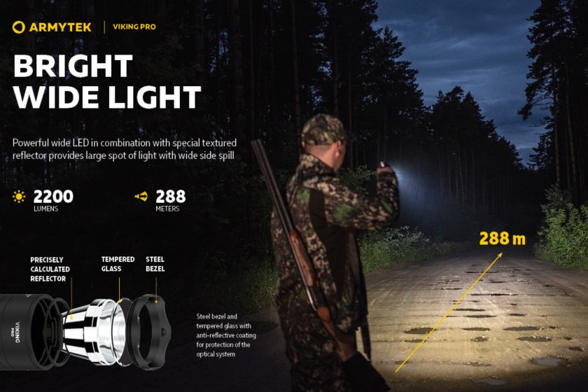 Latarka Armytek Viking PRO SET zimne światło 13