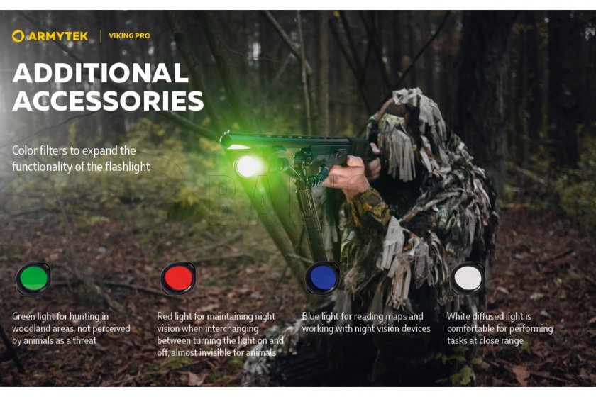Latarka Armytek Viking PRO SET zimne światło 28