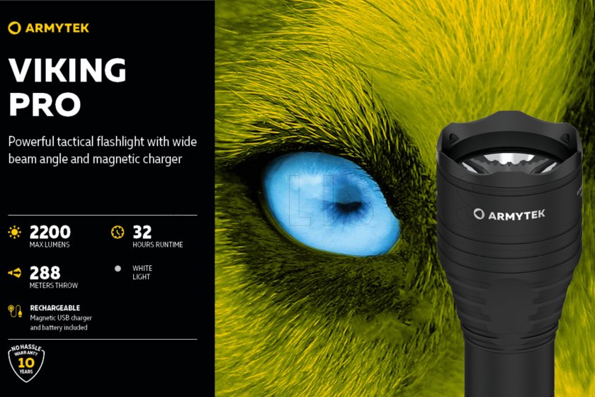 Latarka Armytek Viking PRO SET zimne światło 12