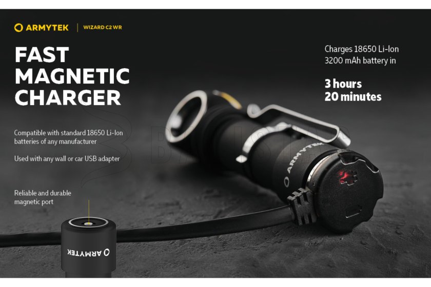 Multifunkcyjna latarka Armytek Wizard C2 WR USB białe/czerwone światło 17