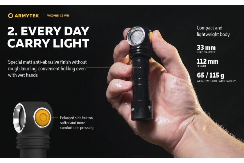 Multifunkcyjna latarka Armytek Wizard C2 WR USB białe/czerwone światło 10