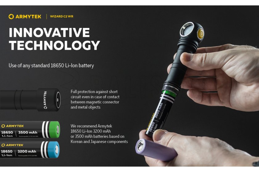 Multifunkcyjna latarka Armytek Wizard C2 WR USB białe/czerwone światło 16