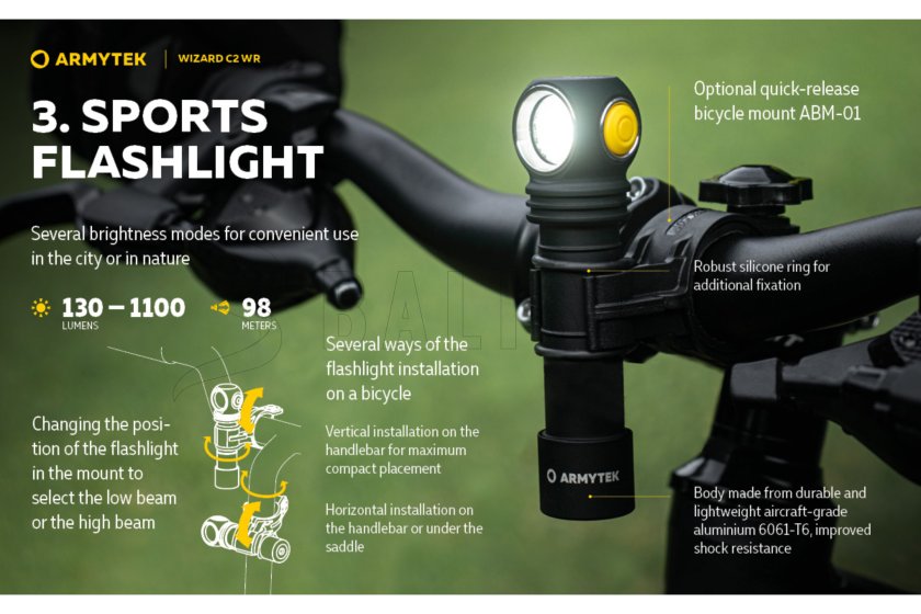 Multifunkcyjna latarka Armytek Wizard C2 WR USB białe/czerwone światło 11