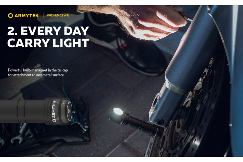 Multifunkcyjna latarka Armytek Wizard C2 WR USB białe/czerwone światło 9