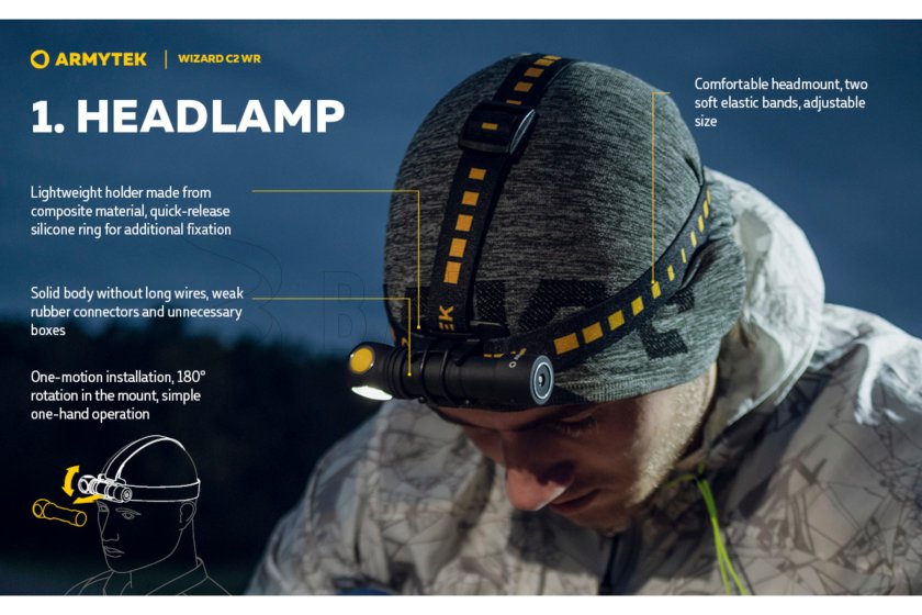 Multifunkcyjna latarka Armytek Wizard C2 WR USB białe/czerwone światło 7
