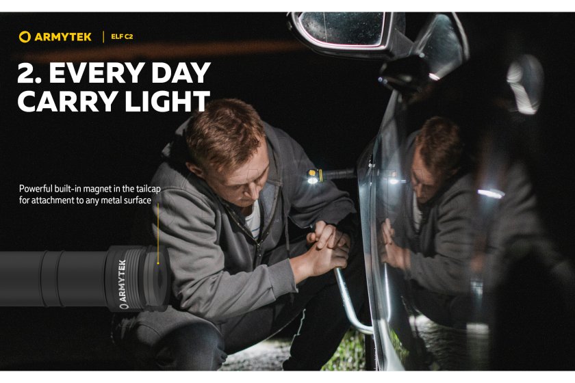 Multifunkcyjna latarka Armytek Elf C2 USB-C białe światło 17