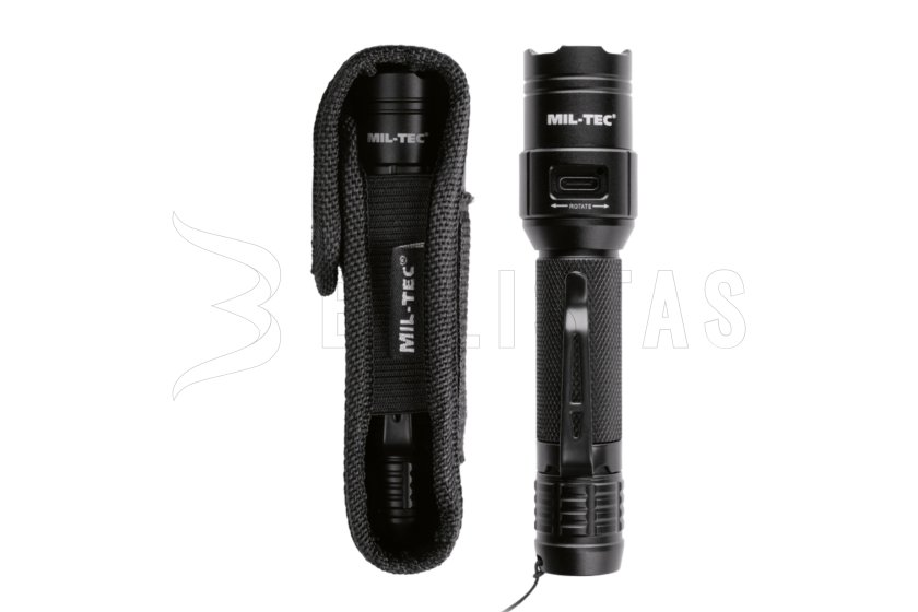 Latarka taktyczna Mil-Tec Mini Recharge Czarna 2