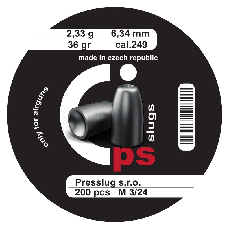 Presslug PS Slugs 6,34mm/.249, 2,33g/36gr 200 szt. 2