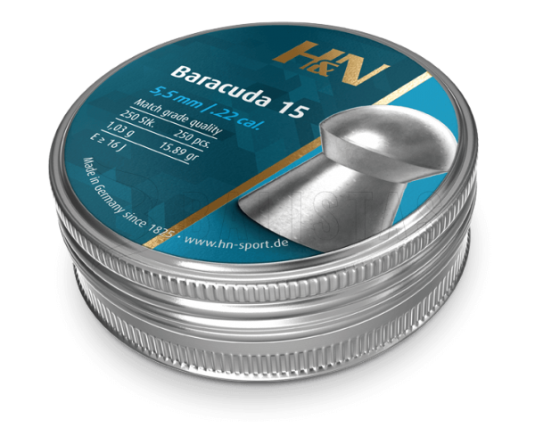 H&N Baracuda 15 5.52mm/.22 1.03g/15.89gr