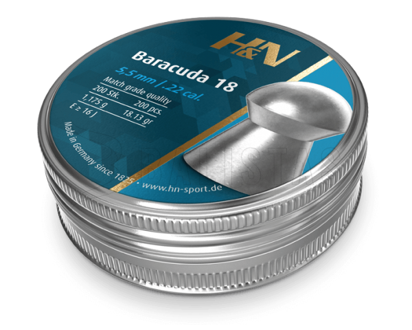 H&N Baracuda 18 5.52mm/.22 1.17g/18.13gr