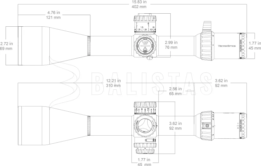 Luneta Vector Optics Tauron 5-50x60 ED SFP 4