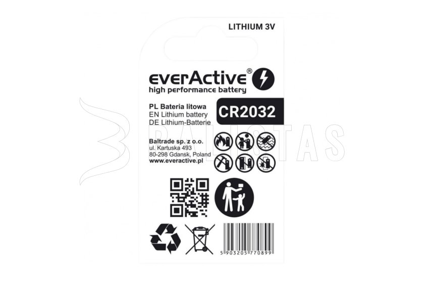 Bateria everActive CR2032 3