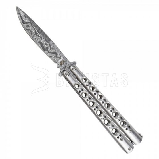Nóż motylkowy SCK Damask silver
