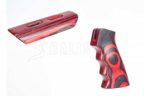 Laminatowy chwyt i baka policzkowa KLINSKY Red do EPIC TWO