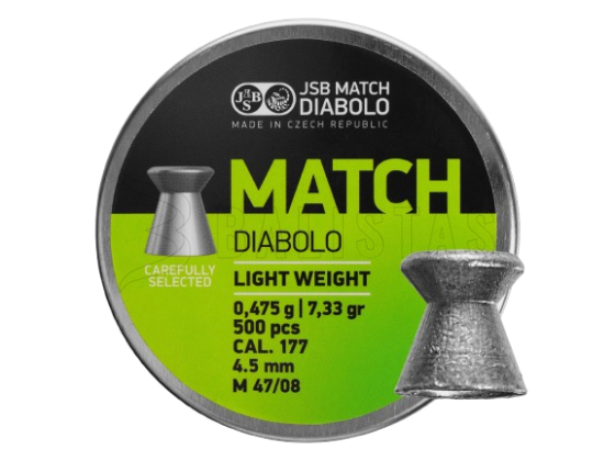 Diabolo JSB Match do pistoletu 4,50mm 500szt