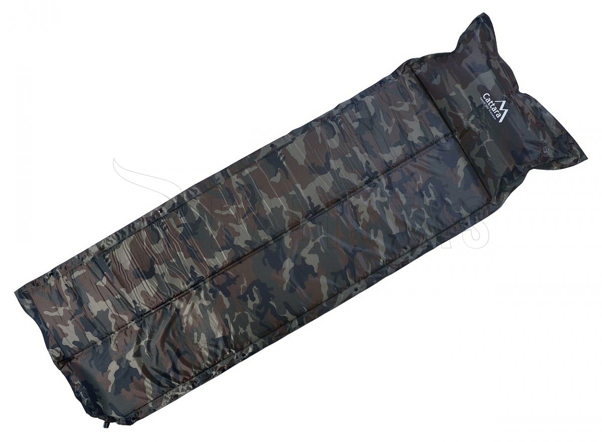 Samopompujący materac samochodowy Cattara Navy 2,5cm z poduszką